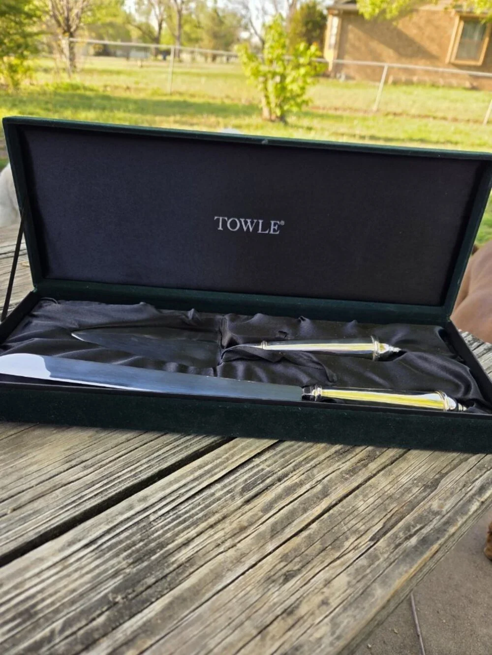 Vintage Boxed Set Towle Silverplate Cake Pie & Knife Server Wedding Anniversary